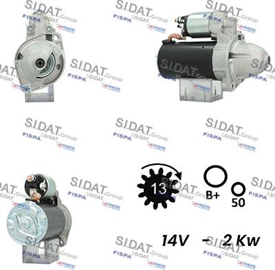 Sidat S12BH0680A2 - Стартер www.autospares.lv