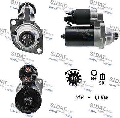 Sidat S12BH0630A2 - Starter www.autospares.lv