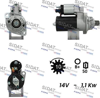 Sidat S12BH0629A2 - Starter www.autospares.lv