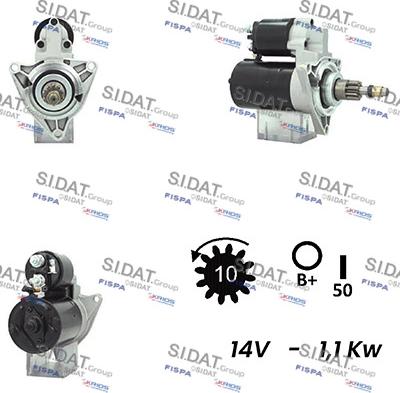 Sidat S12BH0625A2 - Стартер www.autospares.lv