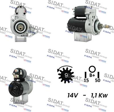 Sidat S12BH0620A2 - Стартер www.autospares.lv