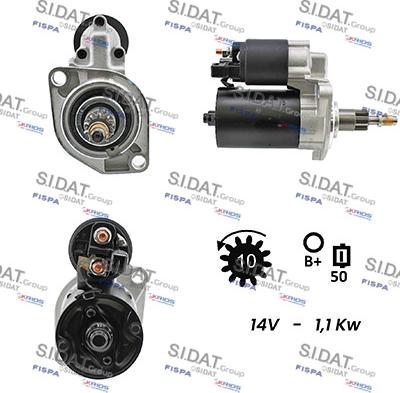 Sidat S12BH0623A2 - Стартер www.autospares.lv