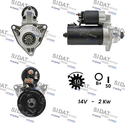 Sidat S12BH0622A2 - Стартер www.autospares.lv