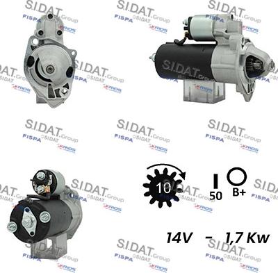 Sidat S12BH0674A2 - Starter www.autospares.lv