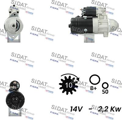 Sidat S12BH0675A2 - Starteris autospares.lv