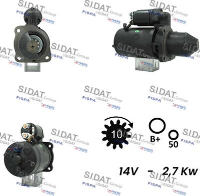 Sidat S12BH0670A2 - Starter www.autospares.lv