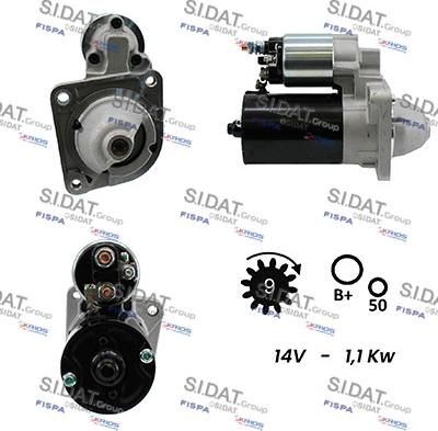 Sidat S12BH0099A2 - Starteris autospares.lv