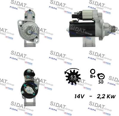 Sidat S12BH0096A2 - Starteris autospares.lv