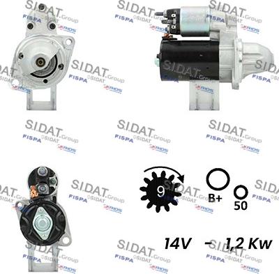 Sidat S12BH0091 - Starter www.autospares.lv