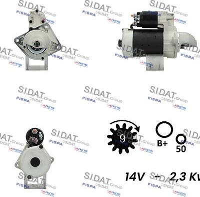 Sidat S12BH0098A2 - Starteris autospares.lv