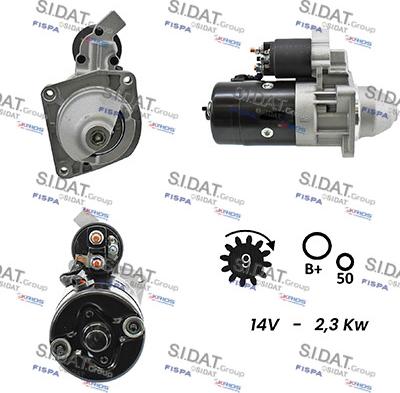 Sidat S12BH0097A2 - Starteris www.autospares.lv