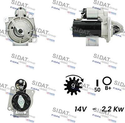 Sidat S12BH0046A2 - Starteris www.autospares.lv