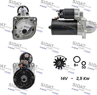 Sidat S12BH0047 - Starteris www.autospares.lv