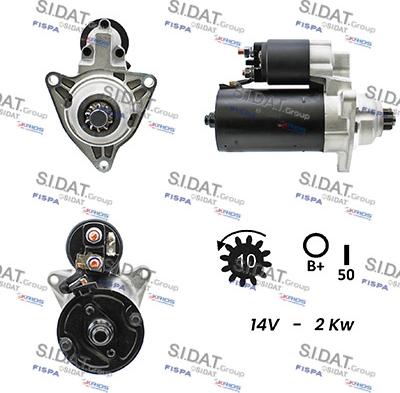 Sidat S12BH0058A2 - Стартер www.autospares.lv