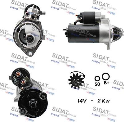 Sidat S12BH0066A2 - Starter www.autospares.lv