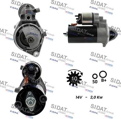 Sidat S12BH0066 - Starter www.autospares.lv