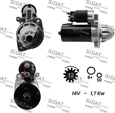 Sidat S12BH0060A2 - Стартер www.autospares.lv