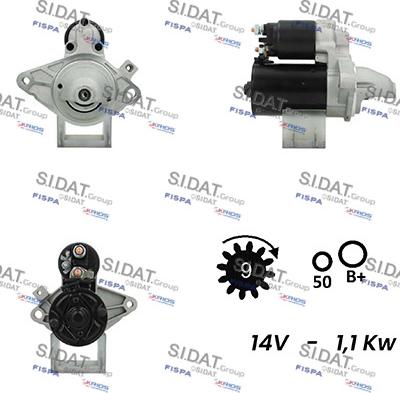 Sidat S12BH0067A2 - Starteris autospares.lv