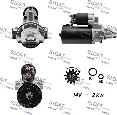 Sidat S12BH0004A2 - Starteris autospares.lv