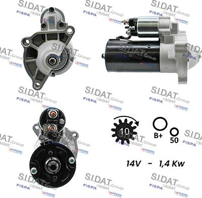 Sidat S12BH0005A2 - Стартер www.autospares.lv