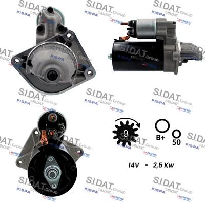 Sidat S12BH0008 - Стартер www.autospares.lv