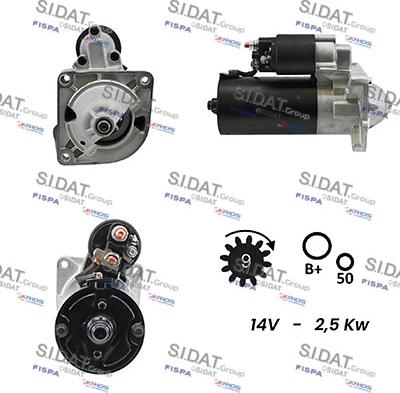 Sidat S12BH0003A2 - Стартер www.autospares.lv