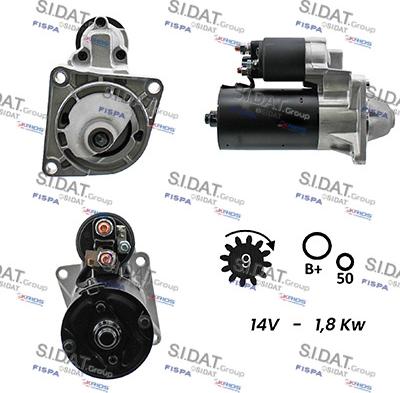 Sidat S12BH0007A2 - Starteris autospares.lv