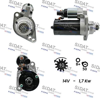 Sidat S12BH0015 - Starteris autospares.lv