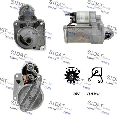 Sidat S12BH0018 - Starteris autospares.lv