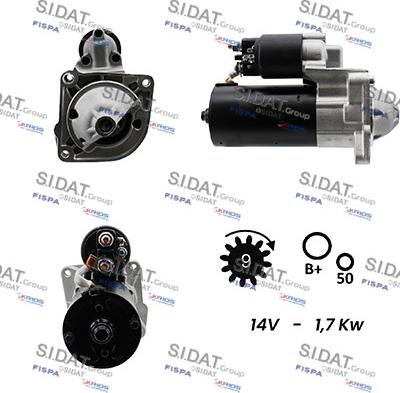 Sidat S12BH0030A2 - Starter www.autospares.lv