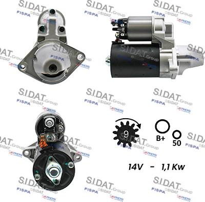 Sidat S12BH0033A2 - Starter www.autospares.lv