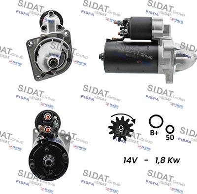 Sidat S12BH0029A2 - Starteris www.autospares.lv