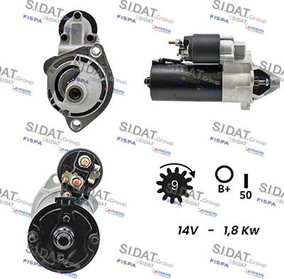 Sidat S12BH0026A2 - Starteris autospares.lv