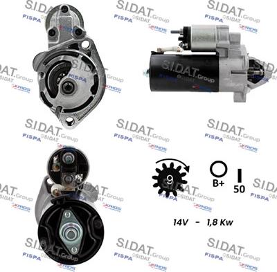 Sidat S12BH0026 - Starteris autospares.lv