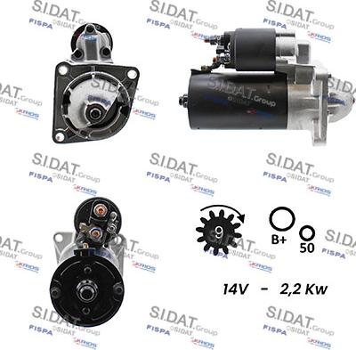 Sidat S12BH0020A2 - Starteris www.autospares.lv