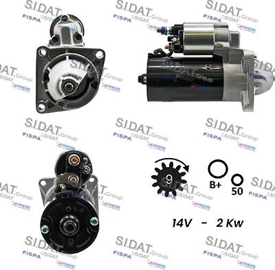 Sidat S12BH0074A2 - Стартер www.autospares.lv