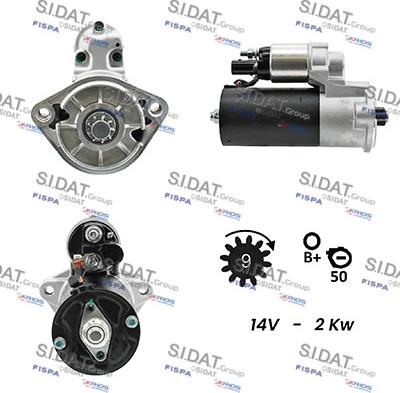 Sidat S12BH0073A2 - Starteris autospares.lv