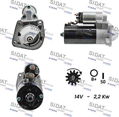 Sidat S12BH0198 - Starteris autospares.lv