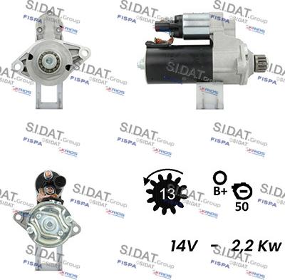 Sidat S12BH0145A2 - Starter www.autospares.lv