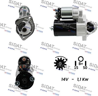 Sidat S12BH0140A2 - Starter www.autospares.lv