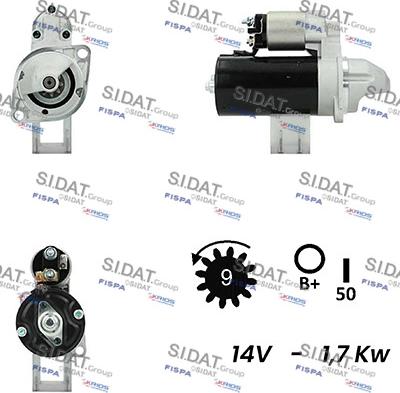 Sidat S12BH0104 - Starteris www.autospares.lv