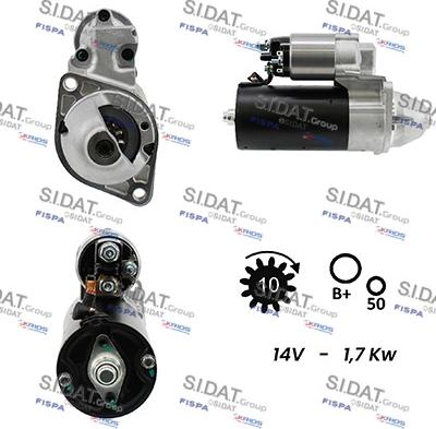 Sidat S12BH0100A2 - Starter www.autospares.lv