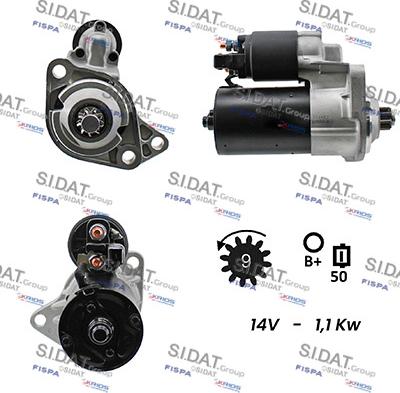 Sidat S12BH0115A2 - Starteris www.autospares.lv