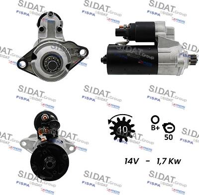 Sidat S12BH0116A2 - Starteris www.autospares.lv