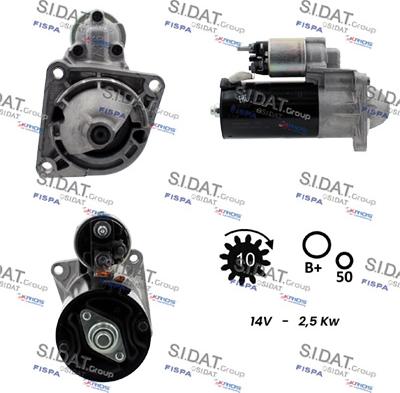 Sidat S12BH0184 - Starteris www.autospares.lv