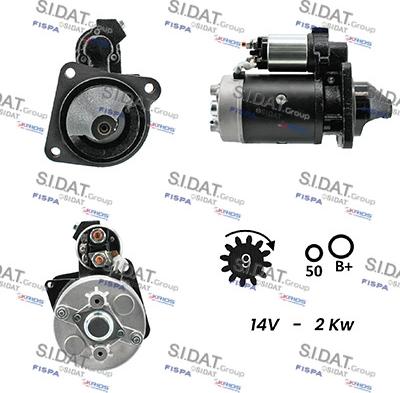 Sidat S12BH0181A2 - Starteris autospares.lv