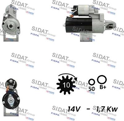 Sidat S12BH0188 - Starteris autospares.lv