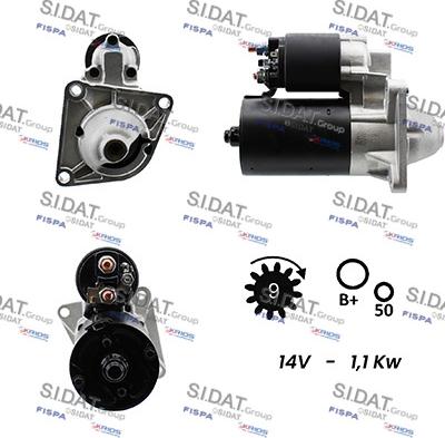 Sidat S12BH0183A2 - Стартер www.autospares.lv