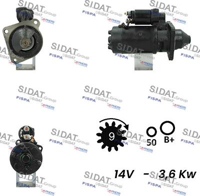 Sidat S12BH0182A2 - Starteris www.autospares.lv