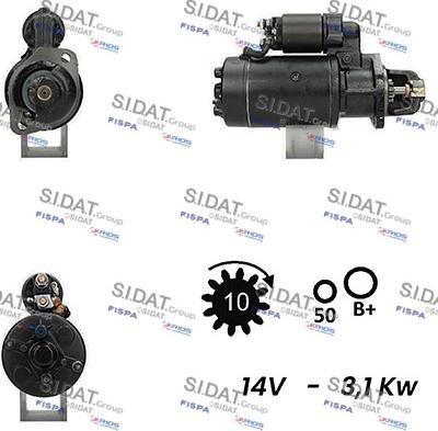 Sidat S12BH0187A2 - Starter www.autospares.lv